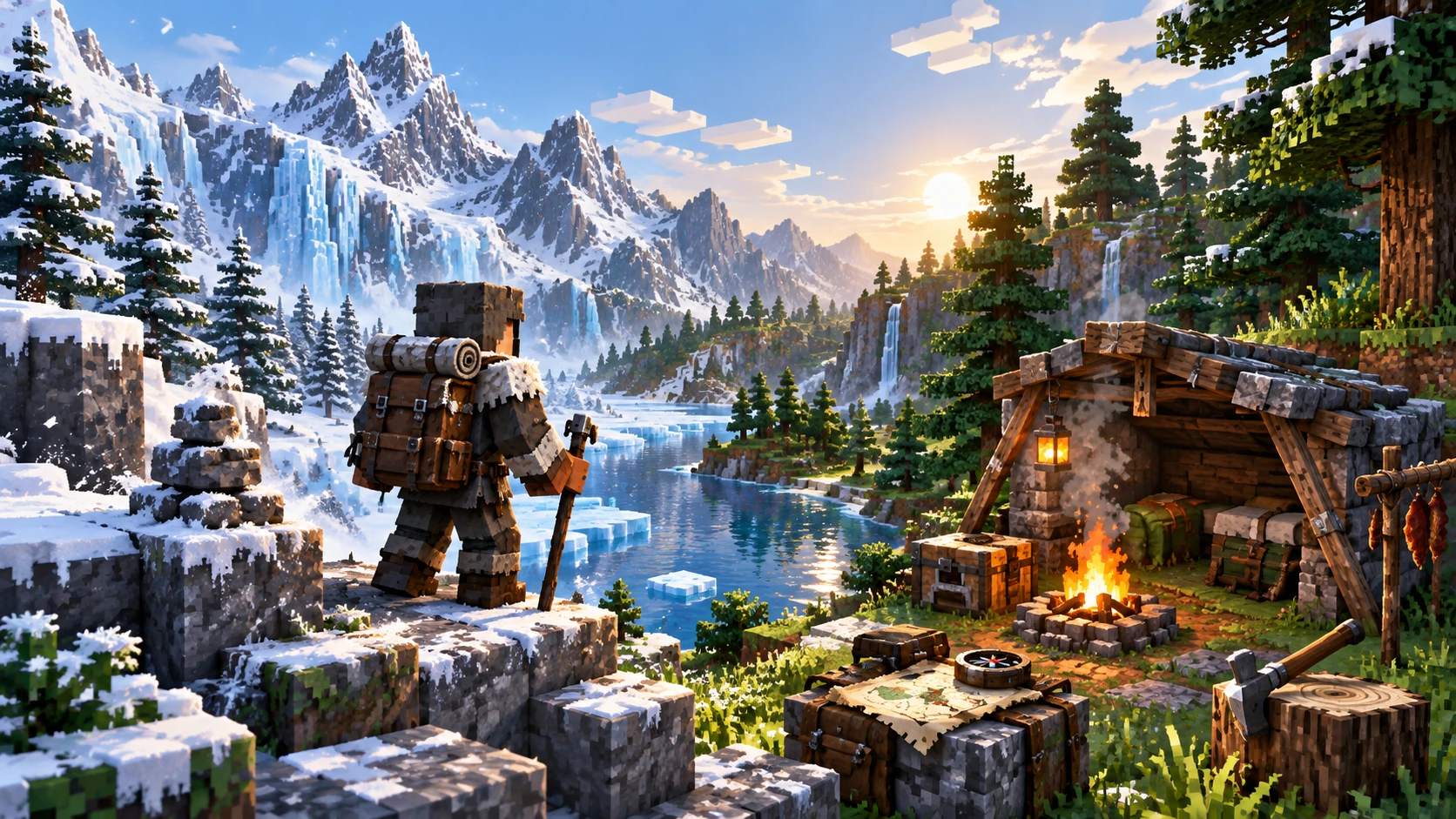 Tough As Nails survival camp in a snowy mountain environment